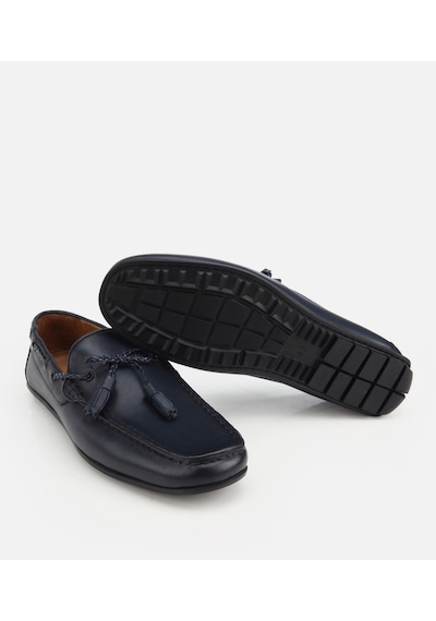 Hotiç Erkek Deri Lacivert Püskül Dikiş Detaylı Klasik Loafer 02ayh324900a680 02ayh324900a680