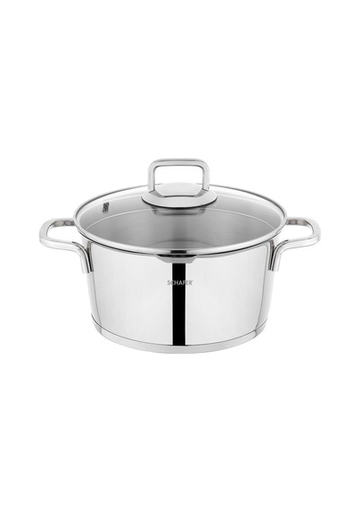 Schafer New Stahl Çelik Tencere 24 Cm 2 Parça-ınox Gri