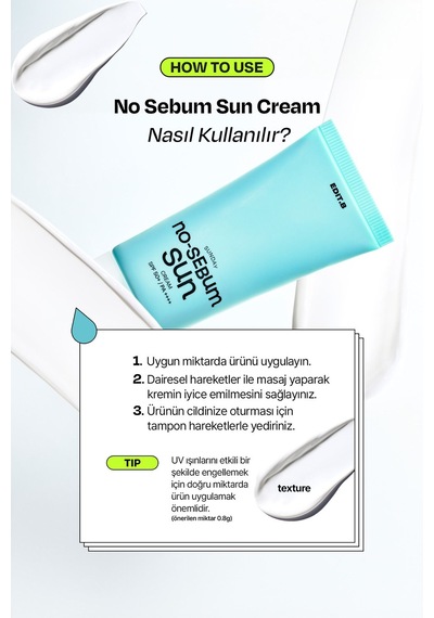 Edıtb Yağlanma ve Gözenek Karşıtı Nemlendirici Fiziksel Güneş Kremi EDIT.B No Sebum Sun Cream SPF50+PA++++