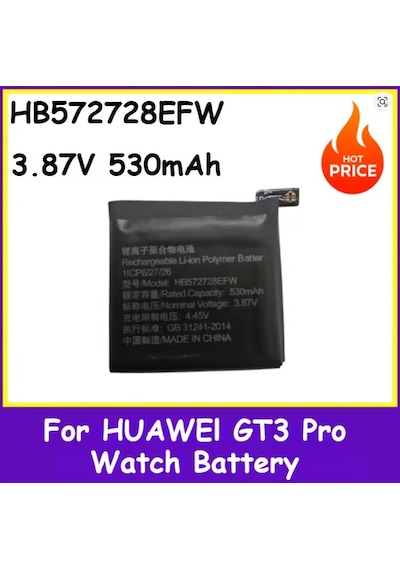 Huaweı Gt3 Pro 46mm - Gt4 46mm - Watch Ultimate İçin Yeni Yedek Saat Pili Odn-b19 3.87v 530mah Hb572728efw Senalstore