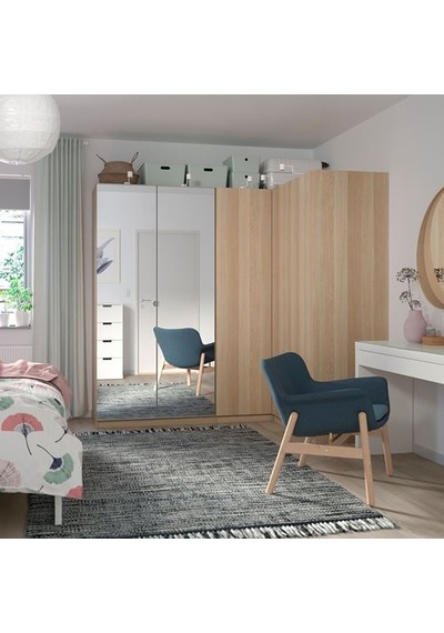 Ikea Forsand Gardırop Kapağı, Ağartılmış Meşe Görünümlü, 50x195 Cm, Menteşesiz