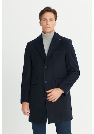 AC&Co / Altınyıldız Classics Erkek Lacı Yünlü Standart Fit Normal Kesim Palto Lacı
