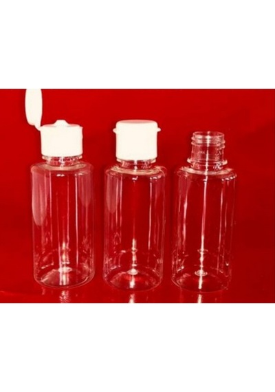 50 ADET 100 ML BEYAZ FLİPTOP KAPAKLI BOŞ PLASTİK PET ŞİŞE