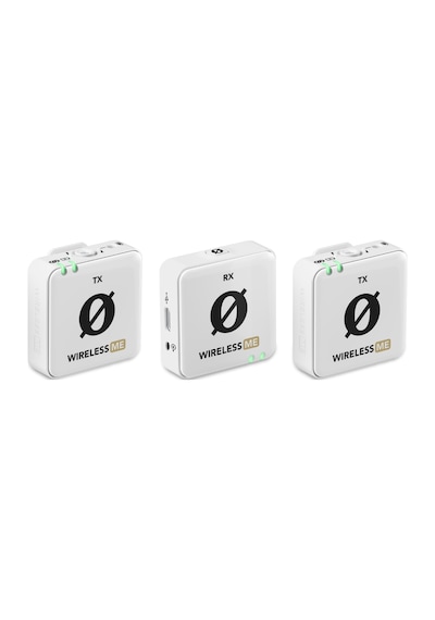 Wireless Me Dual: Beyaz İki Vericili Kompakt Telsiz Mikrofon Sistemi