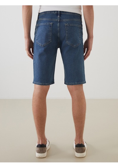 Lcw Jeans İndigo Standart Kalıp Erkek Jean Şort