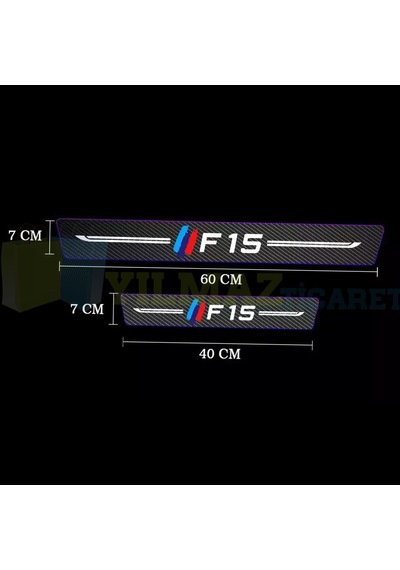 Bmw M Logo F15 Arma Karbon Kapı Eşiği Oto Sticker 4 Parça