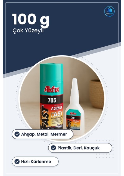 Hızlı Çok Yüzeyli Yapıştırıcı +100g Ahşap Metal Mermer Plastik De
