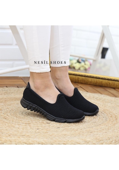 Nesil Shoes Dvm 901 Siyah Anatomik Esnek Kadın Yürüyüş Ayakkabısı-siyah Siyah