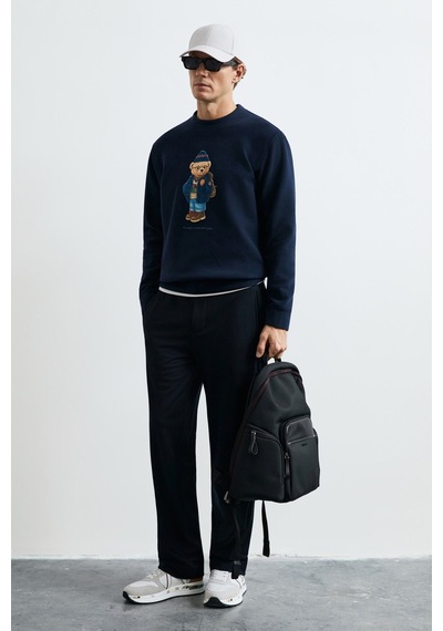 Lufian Mıles Erkek Sweatshirt Lacivert