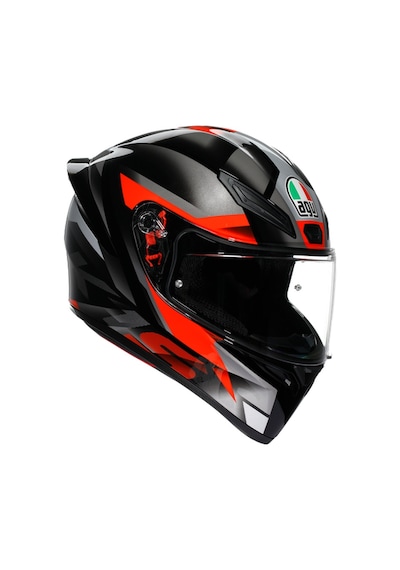Agv Kask/k1 S E2206 Fastlap Black Grey Red Conf. Çok Renkli