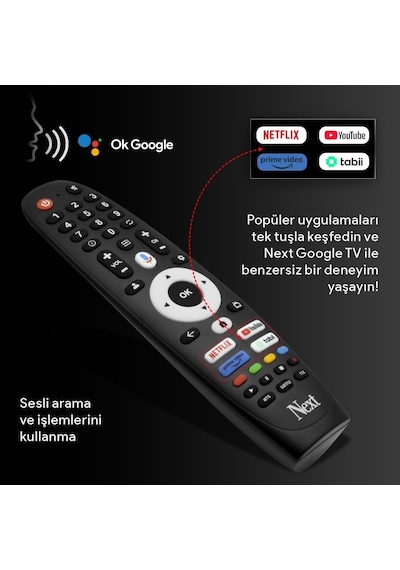 Next YE-58GFSG8 4k Ultra HD 58" 147 Ekran Uydu Alıcılı Google Smart Qled Tv