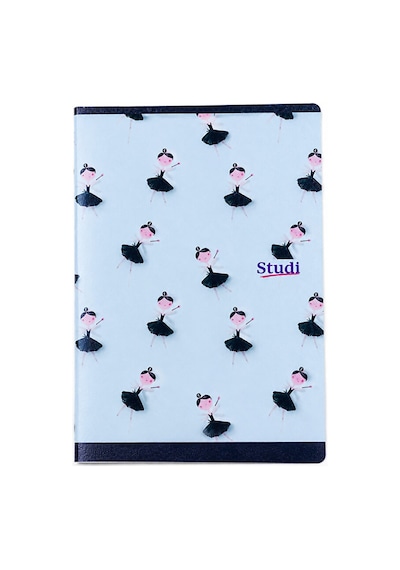 Balerin Desenli A5 Kareli Defter 60 Yaprak Pp Kapak Küçük Boy Çok Renkli