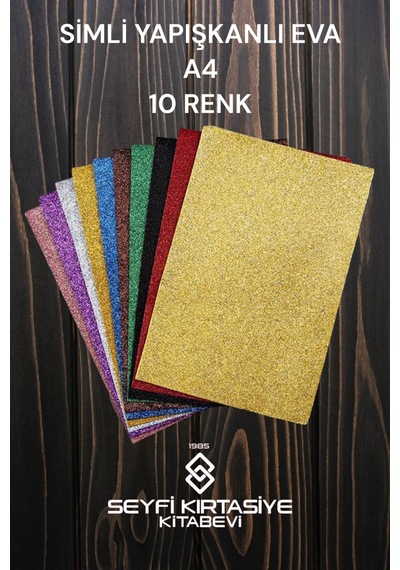 A4 Simli Yapışkanlı Eva 10 Renk