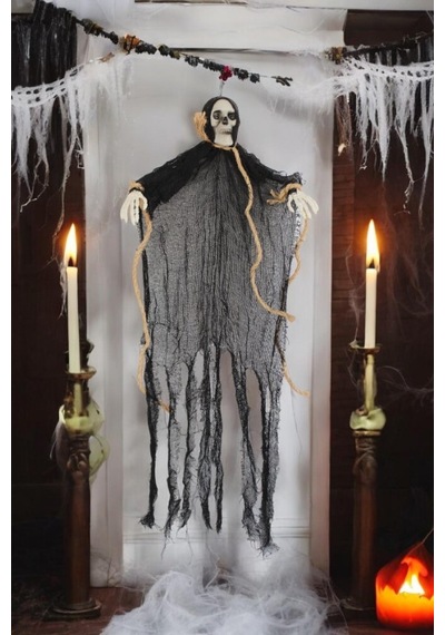 Halloween Dekor İskelet Siyah 70cm Ast6710