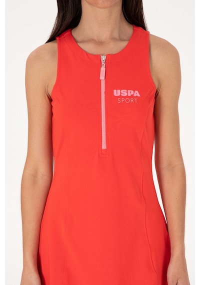 U.S. Polo Assn.  Kadın Kırmızı Kolsuz Mini Boy Örme Elbise 50300711-VR213