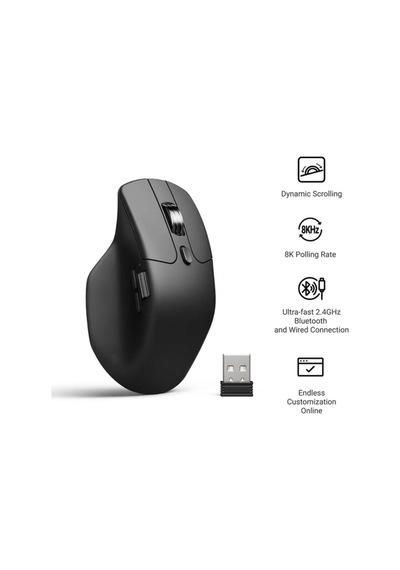 M6 Kablosuz Fare, En Iyi Pixart 3311, Pixart 3395 Ve Pixart 3950 Sensör, 2.4 Ghz, Bluetooth Ve Usb K Fm60071s-t