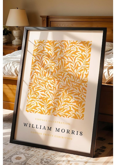 William Morris Willow Bough Çerçeveli Tablo - Söğüt Dalı Deseni - Eklektik Tarz Duvar Dekoru