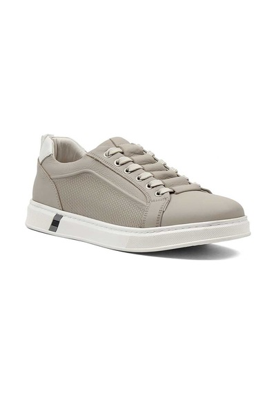 Erkek Gri Baskılı Kalın Tabanlı Sneaker