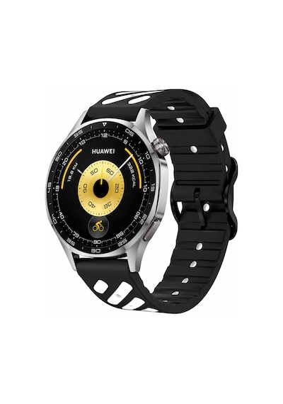 Huawei Watch Gt3 / Gt4 / Gt5 / Gt5 Pro / Gt6 / Gt6 Pro 46mm Uyumlu Çift Renkli Silikon Spor Kordon