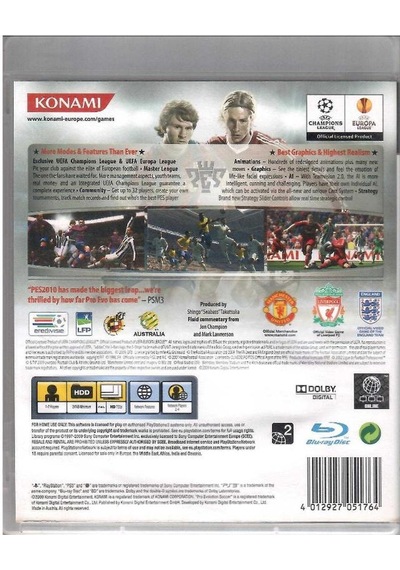 Pes 2010 Pro Evolutıon Soccer Sony Playstation 3 Oyun - Koleksiyon Ürün