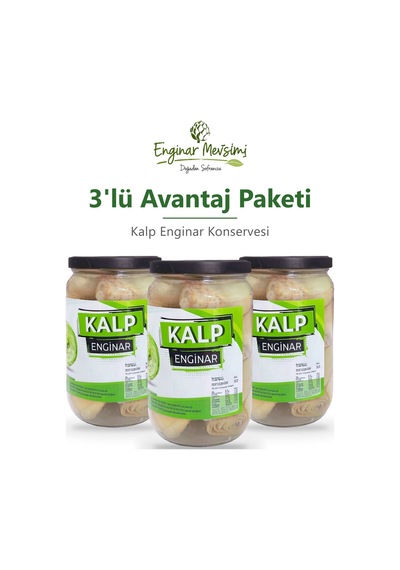 Kalp Enginar Konservesi 3'lü Avantaj Paketi