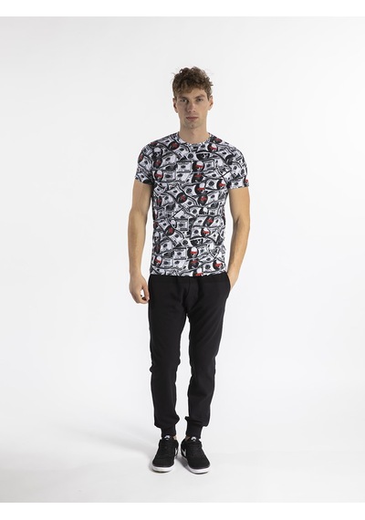 Philipp Plein Erkek Tshirt  PP524P Beyaz - Siyah
