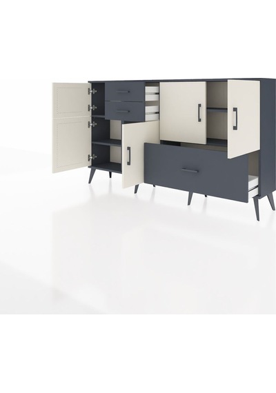 Arges Konsol 5 Raflı 3 Çekmeceli 5 Kapaklı 176x30x99 Antrasit-aytaşı/antrasit Aytası/antrasıt - Antrasıt Arges Konsol 5 Raflı 3 Çekmeceli 5 Kapaklı 176x30x99 Antrasit-aytaşı/antrasit Aytası/antrasıt - Antrasıt