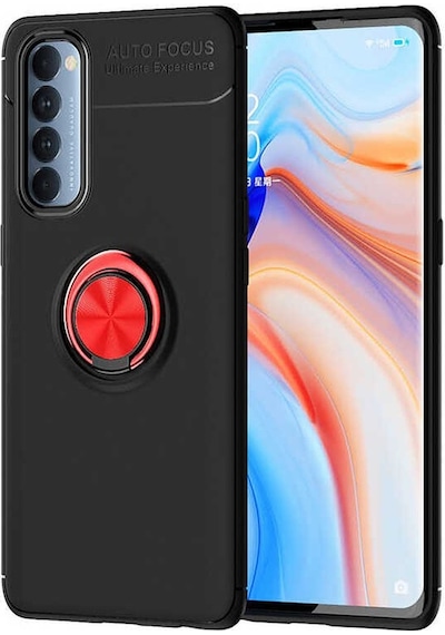 Oppo Reno 4 Pro 4g Kılıf Kamera Çıkıntılı Renkli Yüzüklü Standlı Mıknatıslı Kapak Ravel