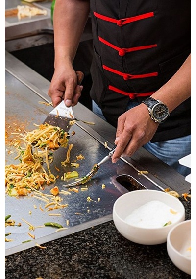 Morponi Ahşap Saplı Paslanmaz Çelik Spatula Pasta Tatlı Baklavacı Spatulası Metal