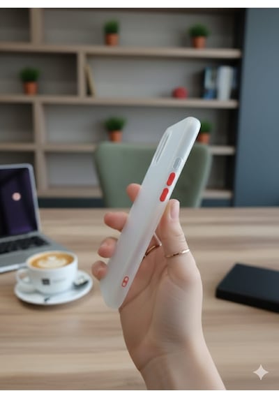 Oppo A92 / Oppo A72 / Oppo A52 Kılıf Fri Mat Yüzey Renkli Kenar Kılıf Renksiz