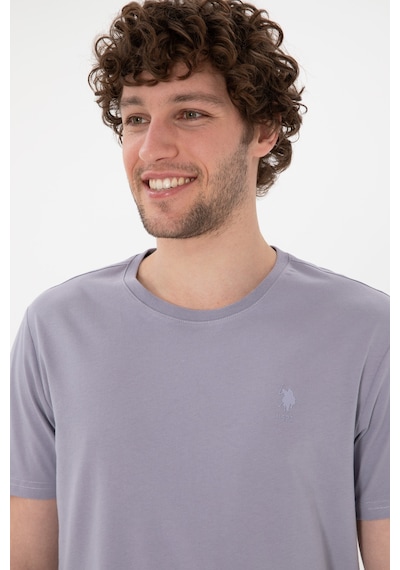 U.S. Polo Assn. Erkek Regular Fit Bisiklet Yaka Gri Basic Tişört 50305924-VR024