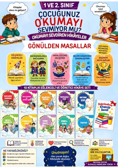 1.sınıflar Hızlı Okutan Okuma Kitabı 10'lu