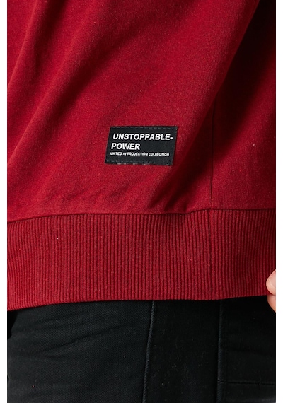 Comeor Erkek Bordo Basic Bisiklet Yaka Regular Fit Normal Kesim 2 İplik Sweatshirt Bordo