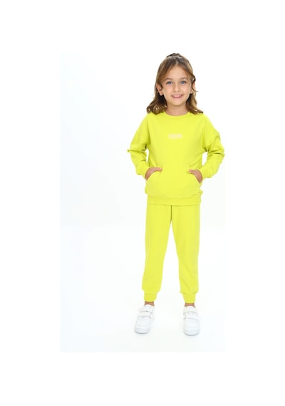 Toontoy Kids Toontoy Kız Çocuk 2'li Takım Nakış Baskılı Bisiklet Yaka Cepli Sweatshirt & Beli Paçası Ribanalı Jogger Eşofman Altı - 2 İplik Açık Yeşil Toontoy Kids Toontoy Kız Çocuk 2'li Takım Nakış Baskılı Bisiklet Yaka Cepli Sweatshirt & Beli Paçası Ribanalı Jogger Eşofman Altı - 2 İplik Açık Yeşil