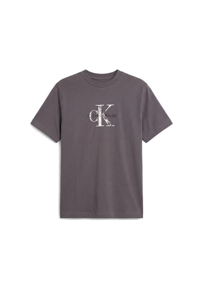 Calvin Klein Ss 20s Ez Distressd, Qge Gri Erkek T-shirt