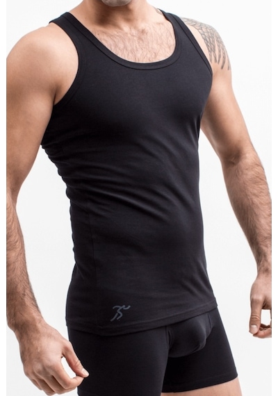 The Don Organic Blended Erkek Atlet Siyah Singlet