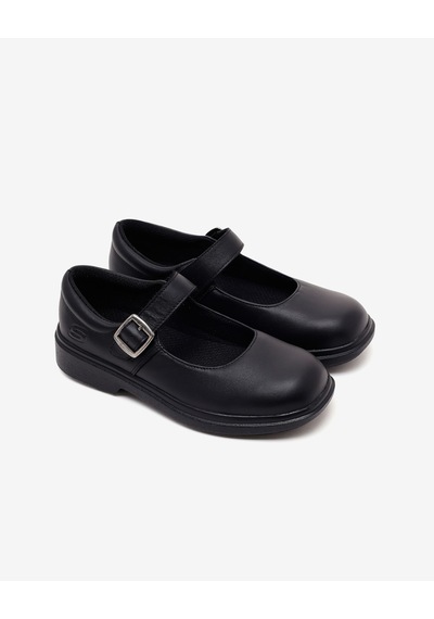 Skechers Smooth Tracks Büyük Kız Çocuk Siyah Okul Ayakkabısı 319208l Bbk