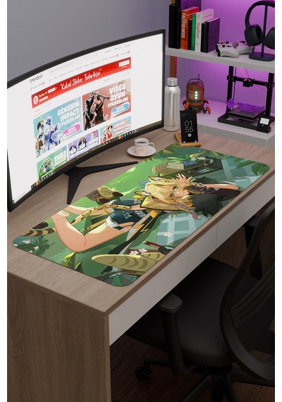 Xilonen Genshin Impact Anime Gacha V4 - 90x40 Xxl Gaming Mouse Pad Fare Altlığı