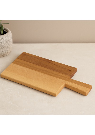 Saplı Ahşap Kesim Panosu 17x37 Cm -