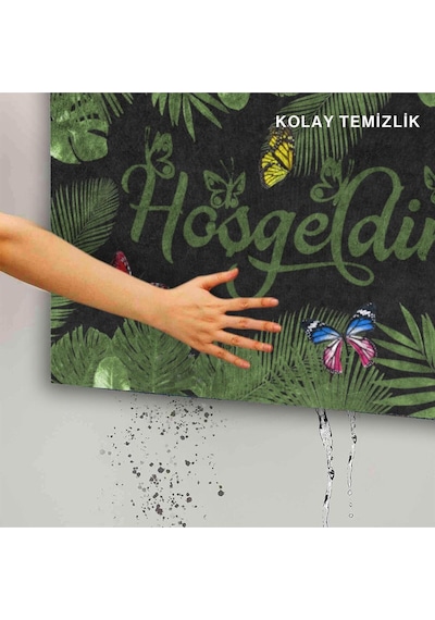 Dekoratif Kapı Önü Paspası - Kaymaz Taban 89 Çok Renkli