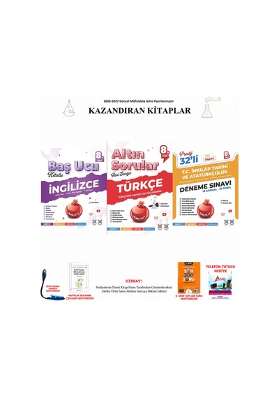 Nartest 8. Sınıf İngilizce, Türkçe Ve 3 Kitap Seti