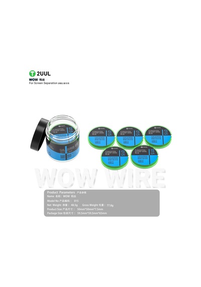 2uul Ws-015 Tungsten Keskin Ekran Ayırma Teli 0,015 Mm