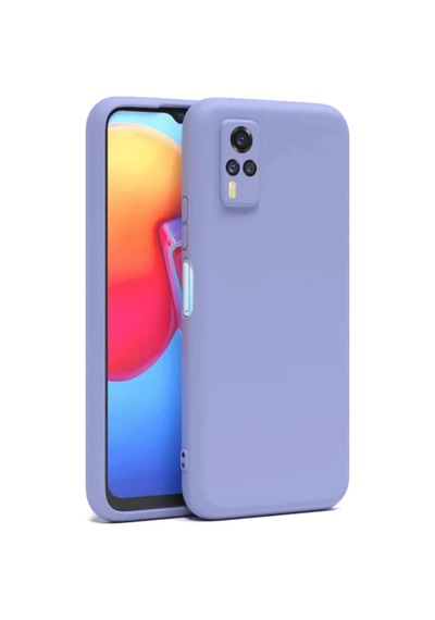 Vivo Y53s Uyumlu Kılıf Nano İçi Kadife Silikon - Lila