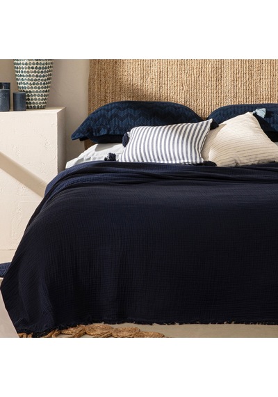 Marfa Çift Kişilik Pike 200x220 Cm Marın Mavı Marin Mavi