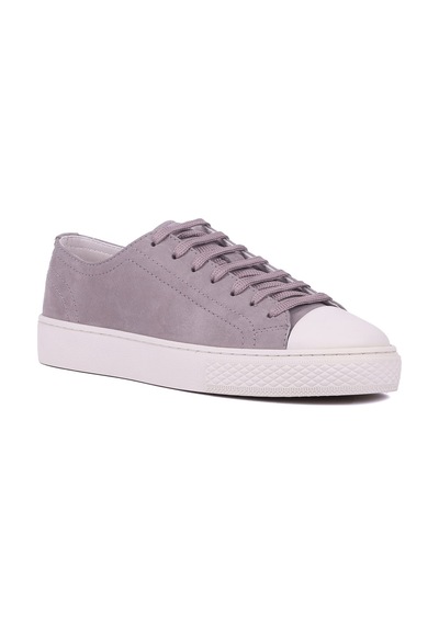 Shoetyle - Hakiki Nubuk Deri Vizon Rengi Erkek Sneaker - 666-0381-1582