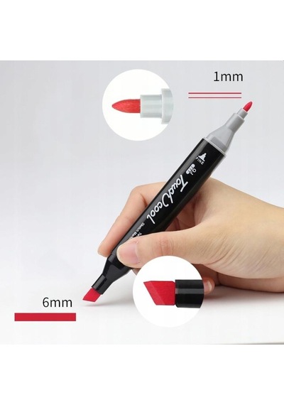 Touch Bool. Marker. 24 Lü. Mimari Çizim Kalemi. Çift Uçlu. Board.
