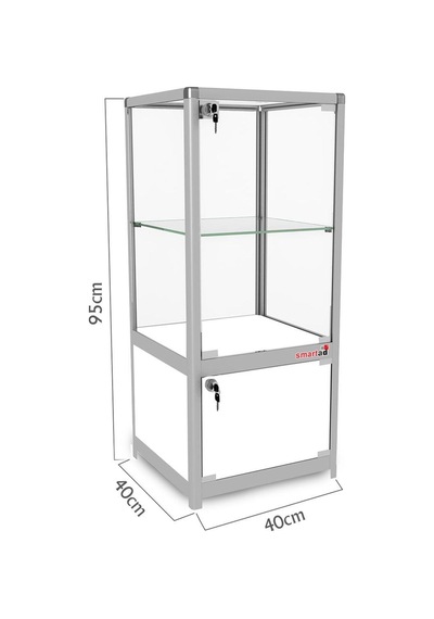 Camlı Vitrin - Cam Dolap - Camlı Koleksiyon Vitrini - Kurulu Ürün 95x40x40