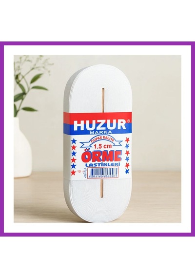 Bezos Paça Lastik Yassı 1.5 Cm Beyaz - 10 M Bty