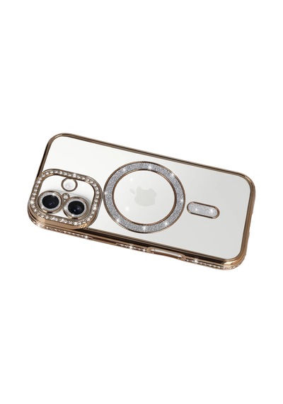Newface - 68 - Apple iPhone Uyumlu 17 Joke Simli Magneticsafe Kılıf - Ece-umay - - Gold