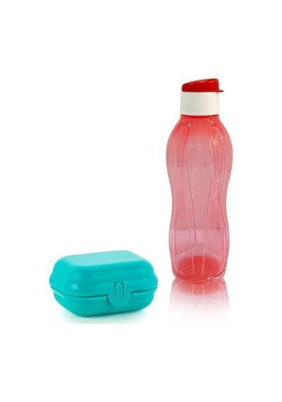 Eco Şişe Suluk Ve Matara 750ml Kor Pırıltı & Eco Mini Yemek Taşıma Kabı Kırmızı